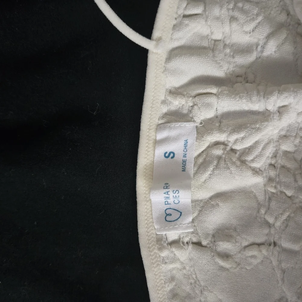 Primark Womens White Textured Camisole Crop Top - Picture 5 of 5